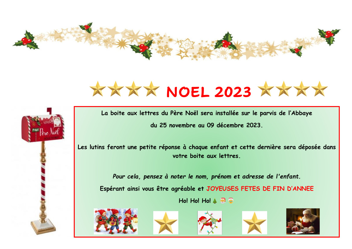 BOITE AUX LETTRES DU PERE NOEL